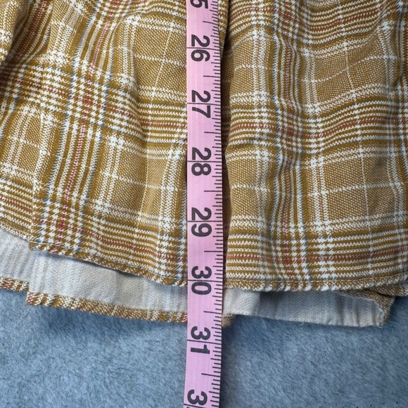 For Good Tiered Tunic Dress Women L Plaid Babydoll Button Front Cottagecore Boho - Picture 6 of 10